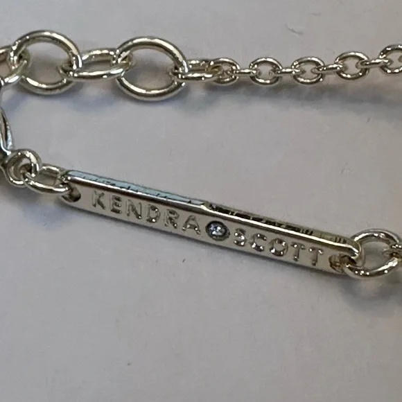 Kendra Scott Elisa Necklace in Platinum Drusy.‎